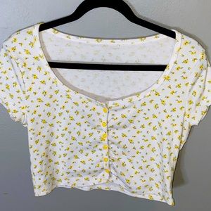 Cropped Floral tee